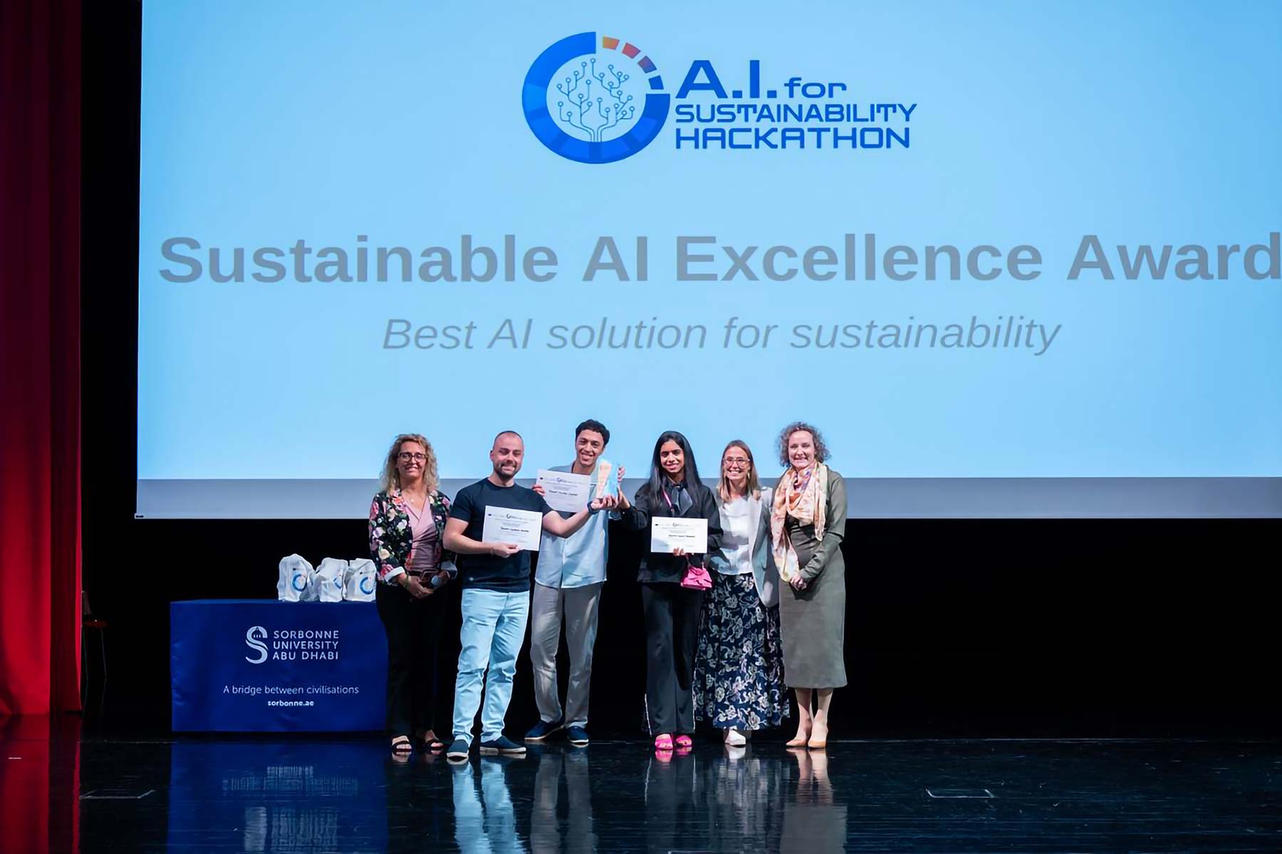 AUD students win top Sustainability Award at EU’s “AI for Sustainability” Hackathon