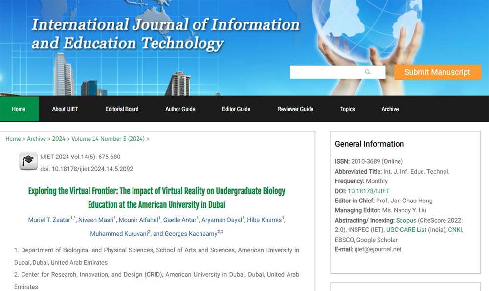 Article Screenshot - IJIET 2024 Vol.14
